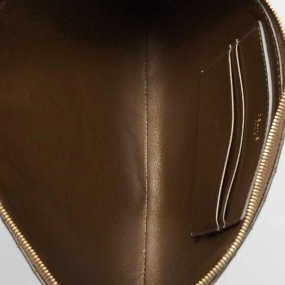 Celine Khaki Quilted Calfskin C Zip Pouch - Picture 7 of 9